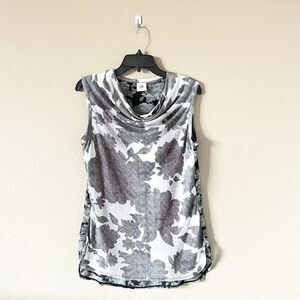 CAbi Tango Floral Print Draped Top